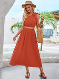 Terracotta One-Shoulder Maxi Dress