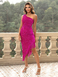 Pink Prism Sequin Fringe Elegance Dress