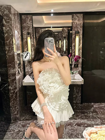 Fiery Ruffle Romance Dress