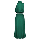 Cerulean Dreams High Neck Dress