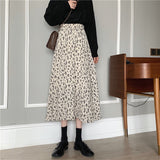 Charming A-line Floral Midi Skirt