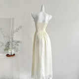 Exquisite Floral Embellishments Strappy Maxi Dress