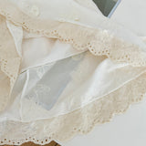 Elegant Cream Lace Ruffled Mermaid Dress