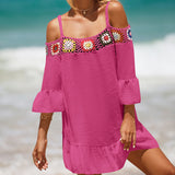 Floral Enchantment Backless Mini Beach Dress