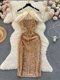 Glittering Gala Dazzling Sequin Evening Gown