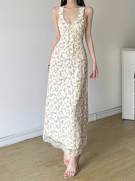 Tender Blossom Lace Maxi Summer Dress