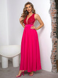 Blush Sequined Bodice Chiffon Dress
