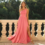 Charming Rose Cascade Flowing Asymmetrical Dress