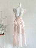 Ruffled Lace Pink Maxi Dress