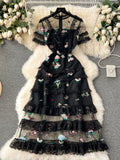 Heirloom Floral Tiered Lace Dress