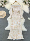 Flourishing Elegance Ivory Lace Gala Gown
