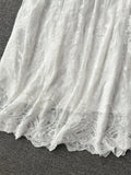 Romantic Floral Lace Tiered Maxi Skirt