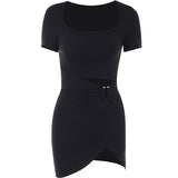 Black Cut Out Sexy Bodycon Dress