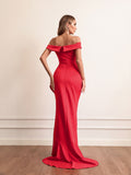 Backless Off Shoulder High Low Party Dress