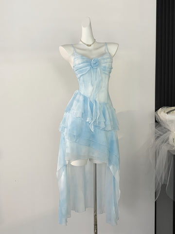 Ice Extract Sea Salt Pure Desire Sweet Waist Holiday Suspender Dress