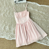 Sweetheart Flowing Skirt Pink Mini Dress