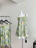 Glamorous Green Sequin Tie - Straps Mini Dress