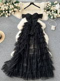 Fantasy Sequin Bow-Adorned Tulle Dress