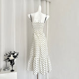 Lace Ceremoniously Captivating Polka Dot Dress