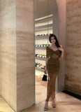 Temperament mesh sleeveless sparkling dress dress