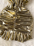 Golden Gala Metallic Bubble Party Dres