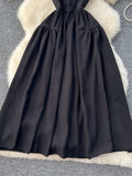 Black Pearl Embellishments Midi Evening Dress
