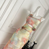Floral Bohemian Vibe Tie Dye Maxi Dress