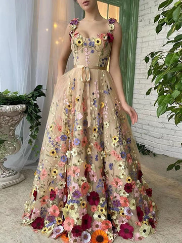 Enchanted Garden Embroidered Floral Dress