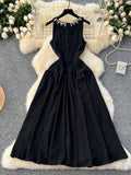 Black Pearl Embellishments Midi Evening Dress