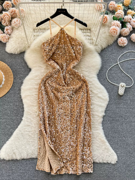 Glittering Gala Dazzling Sequin Evening Gown