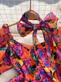 Tropical Escape Ruffled Maxi Dress