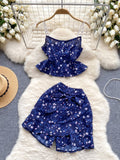 Bloom of Passion Floral Two-Piece Summer Set