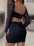 Galactic Glamour Polka Dot Party Dress