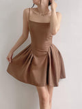 Khaki Short Mini Cami Dress