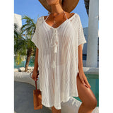 Radiant White Crochet Beachside Swimsuit Cover-Up