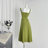 Beautiful Red Sleeveless Mid-Calf Dress