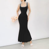 Black Contrast Cut Out Bodycon Dress