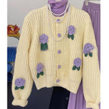 Strewberry Long Sleeve Knit Sweater