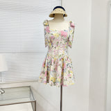 Darling Sweet Bow-Tied Straps Floral Dress