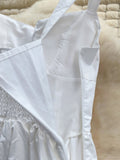 Fitted Bodice White Sleeveless Flared Skirt Dress