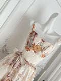 Charming Floral Strappy Corset Style Belted Mini Dress