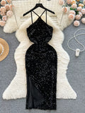 Glittering Gala Dazzling Sequin Evening Gown