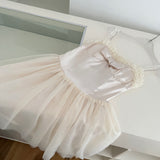 Beige Satin Strappy Mini Dress