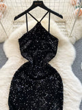 Glittering Gala Dazzling Sequin Evening Gown