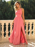 Charming Rose Cascade Flowing Asymmetrical Dress