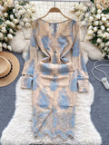 Ornate Elegance Embroidered Sheath Dress