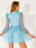 Whimsical Lavender Glitter Tulle Party Dress