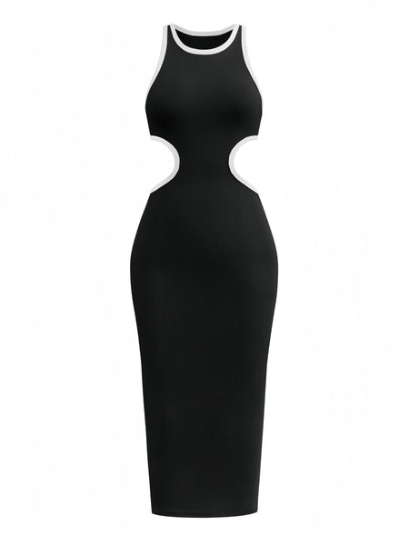 Breathtaking Elegance Side-Cut Midi Dress