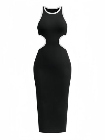 Breathtaking Elegance Side-Cut Midi Dress