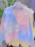 Butterfly Embellishments Pearl Pastel Cardigan